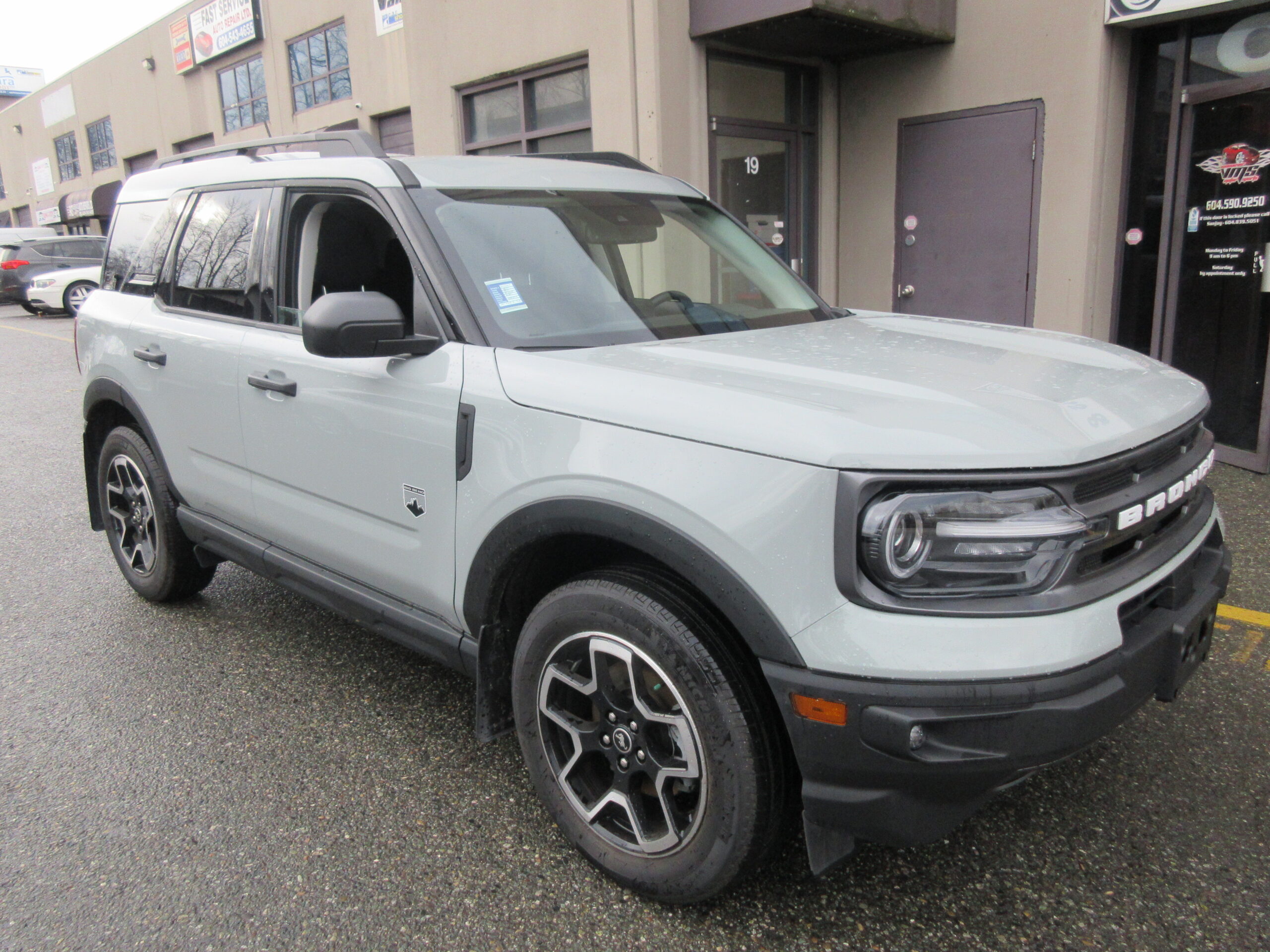 2021 Ford Bronco shown from a side for sale.